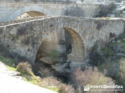 Río Manzanares y el Puente de la Marmota; senderismo alto tajo